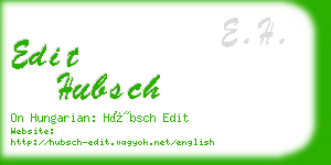 edit hubsch business card